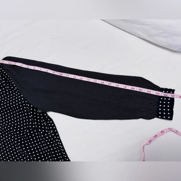 ANN KLEIN Black/ White Long Sleeve Top in XL - Picture 8 of 11